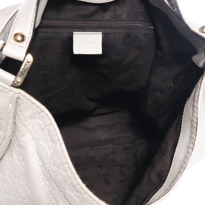 Gucci Guccissima New Ladies Web Large Hobo Off White 5 of 7
