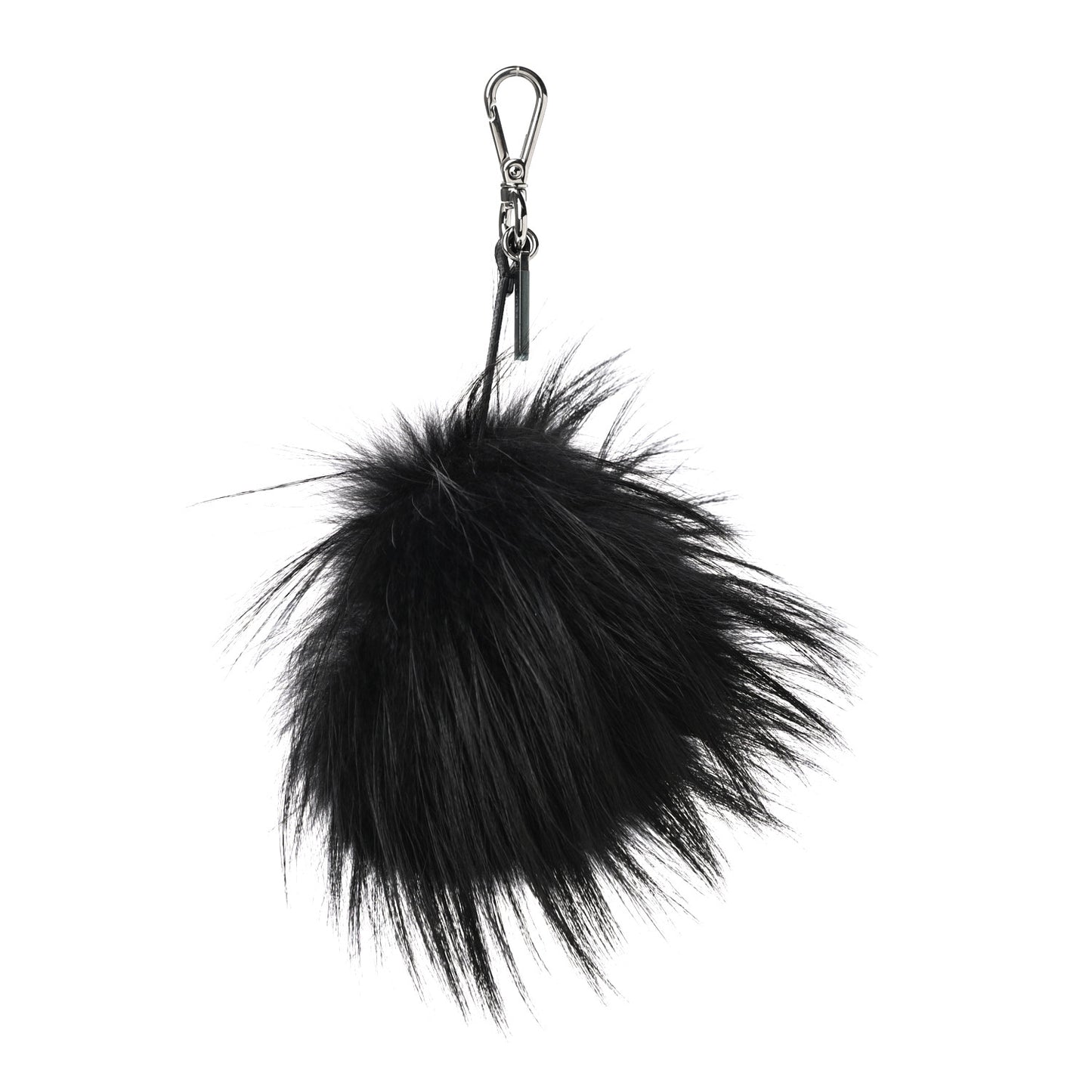 Vitello Elite Fox Fur Fusto Monster Bag Bug Charm Black Yellow
