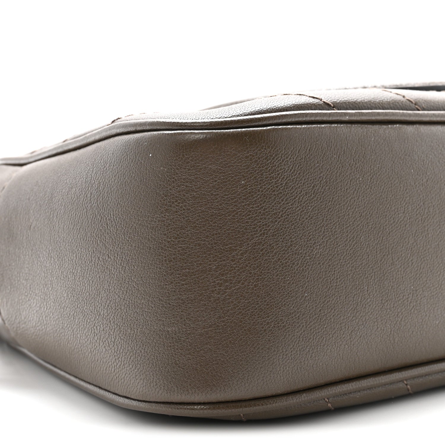 Gucci Sakai Be Green Calfskin Diagonal Stitched Small Blondie Shoulder Bag Craclet Brown 9 of 10