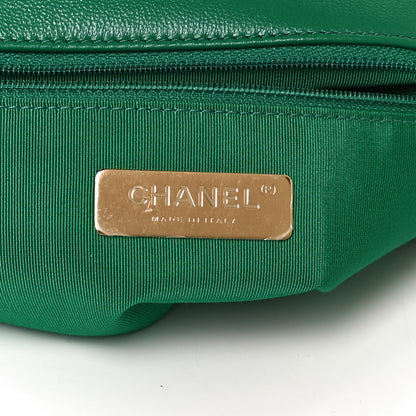 Chanel Lambskin Quilted Medium Chanel 19 Flap Green 6 of 11