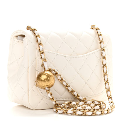 Chanel Lambskin Quilted Mini Pearl Crush Flap White 3 of 9