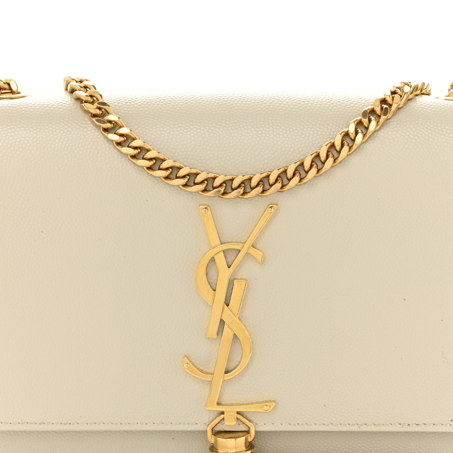 Grain De Poudre Small Classic Monogram Kate Tassel Satchel Blanc Vintage