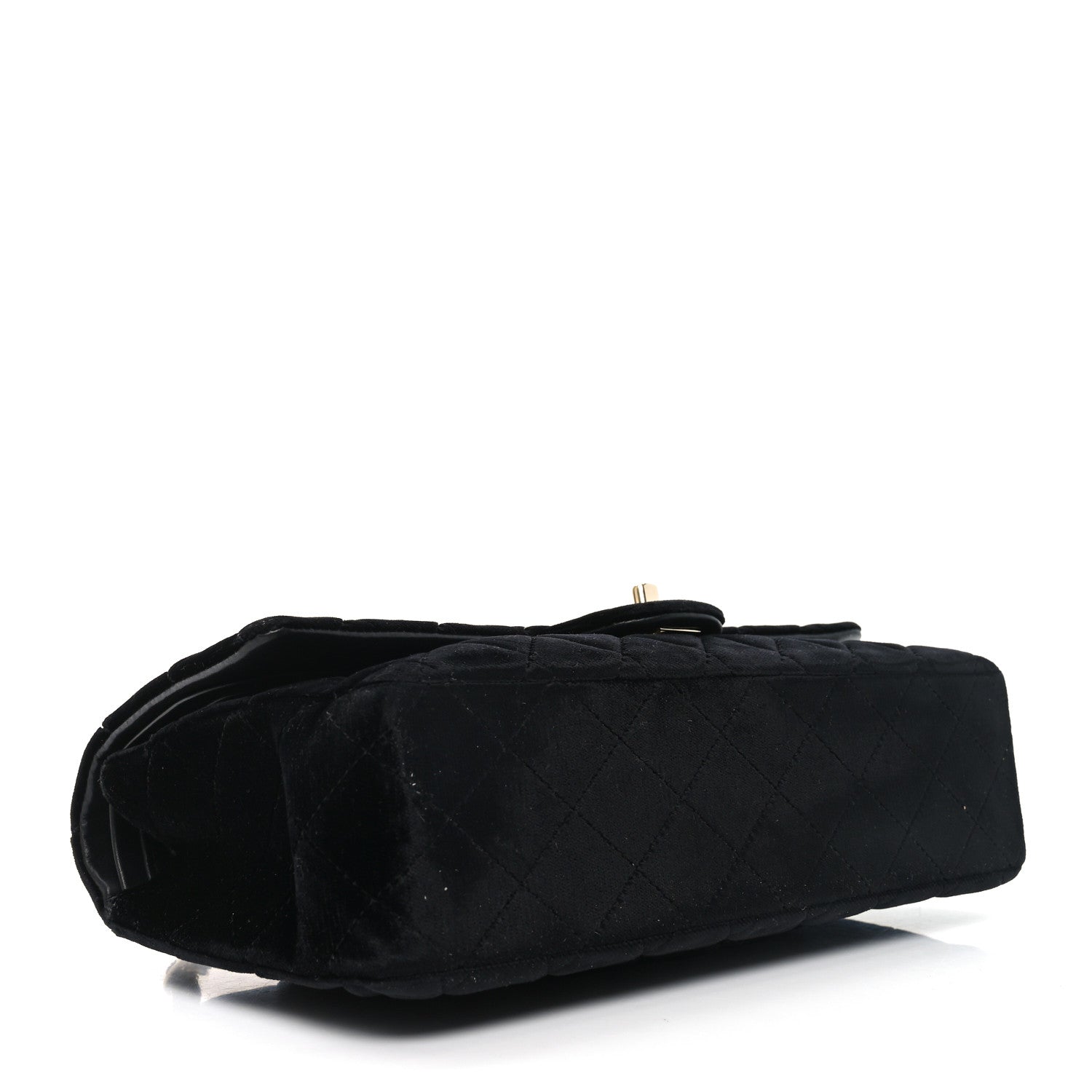 Chanel Velvet Quilted Medium Double Flap Black 4 of 9