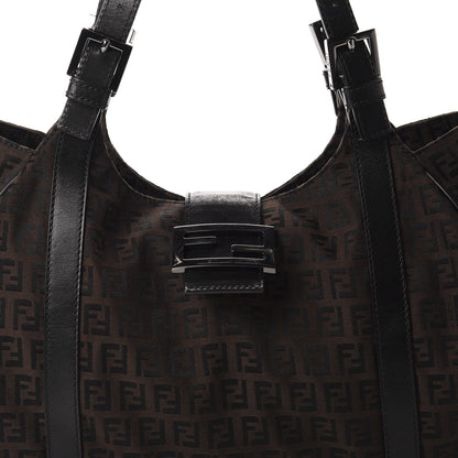 Fendi Zucchino Shoulder Bag Dark Brown 11 of 11