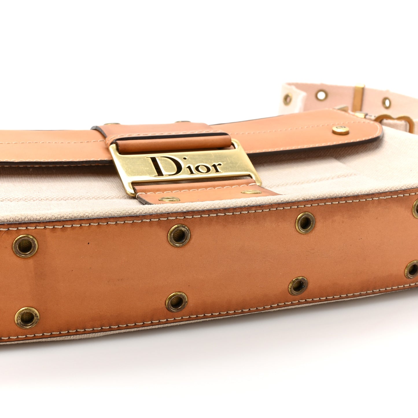 Canvas Calfskin Street Chic Shoulder Bag Pink