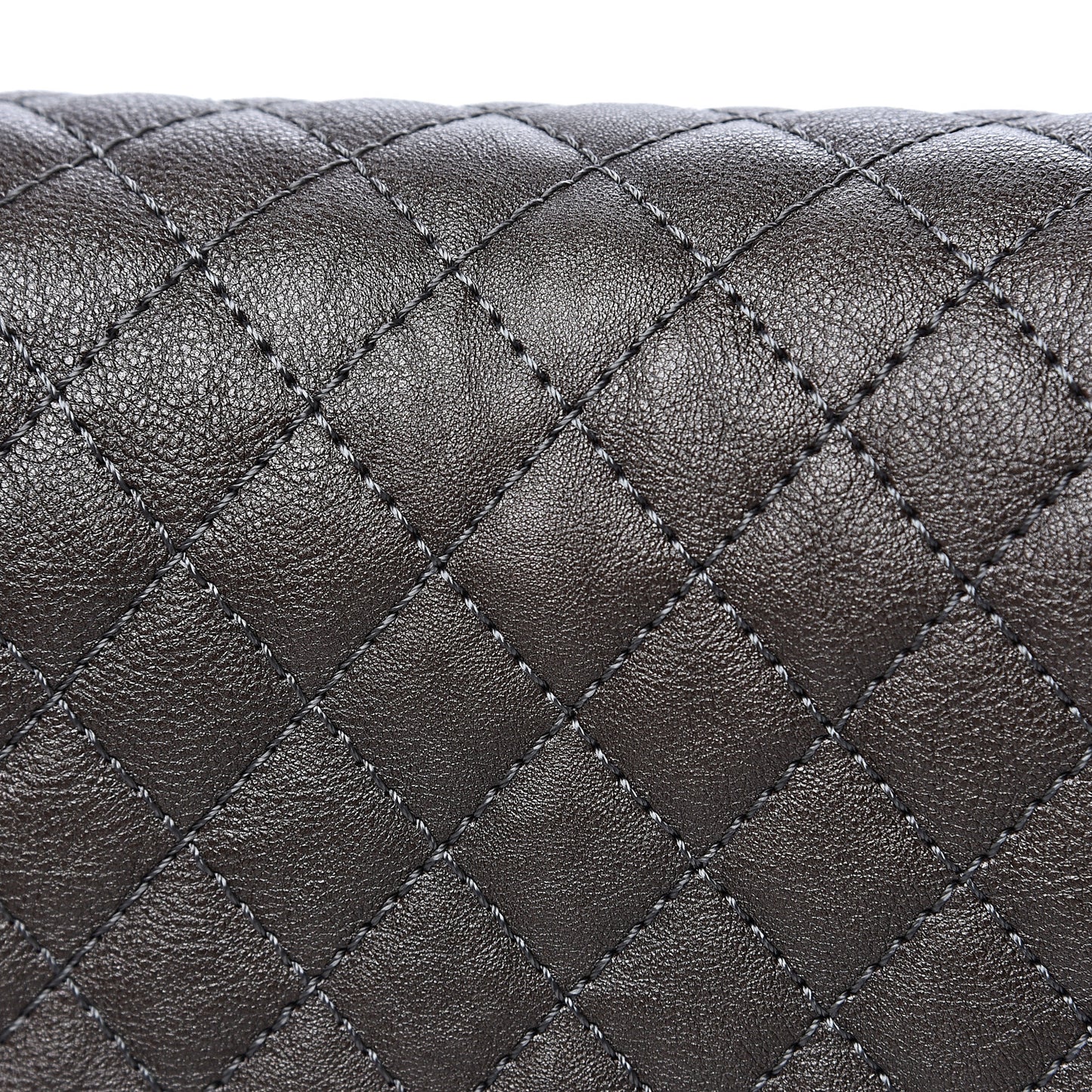 Calfskin Quilted Large Boy Flap Brown