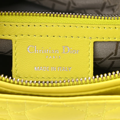 Christian Dior Lambskin Cannage Medium Lady Dior Vert Acid 9 of 18