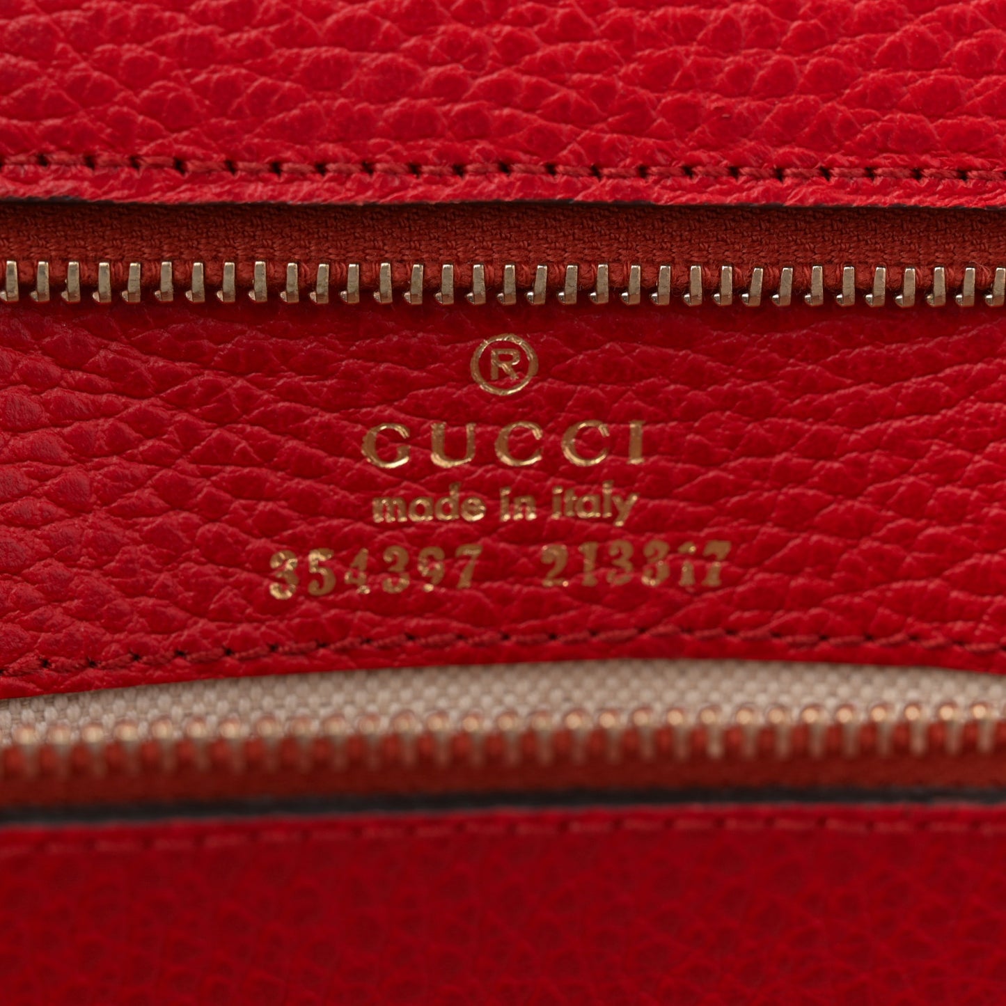 Dollar Calfskin Medium Swing Tote Red