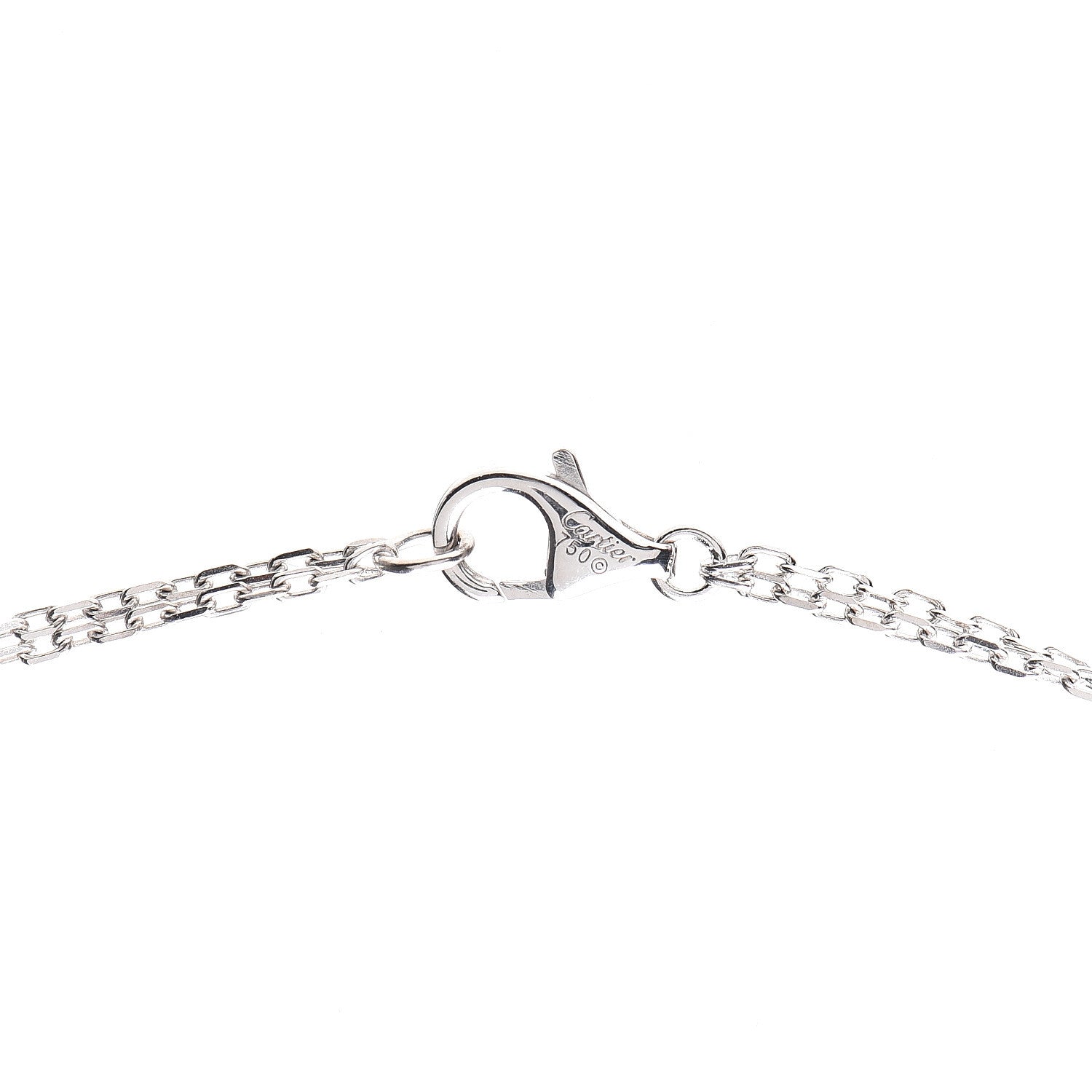 Cartier 18K White Gold 2 Diamond LOVE Necklace 4 of 6