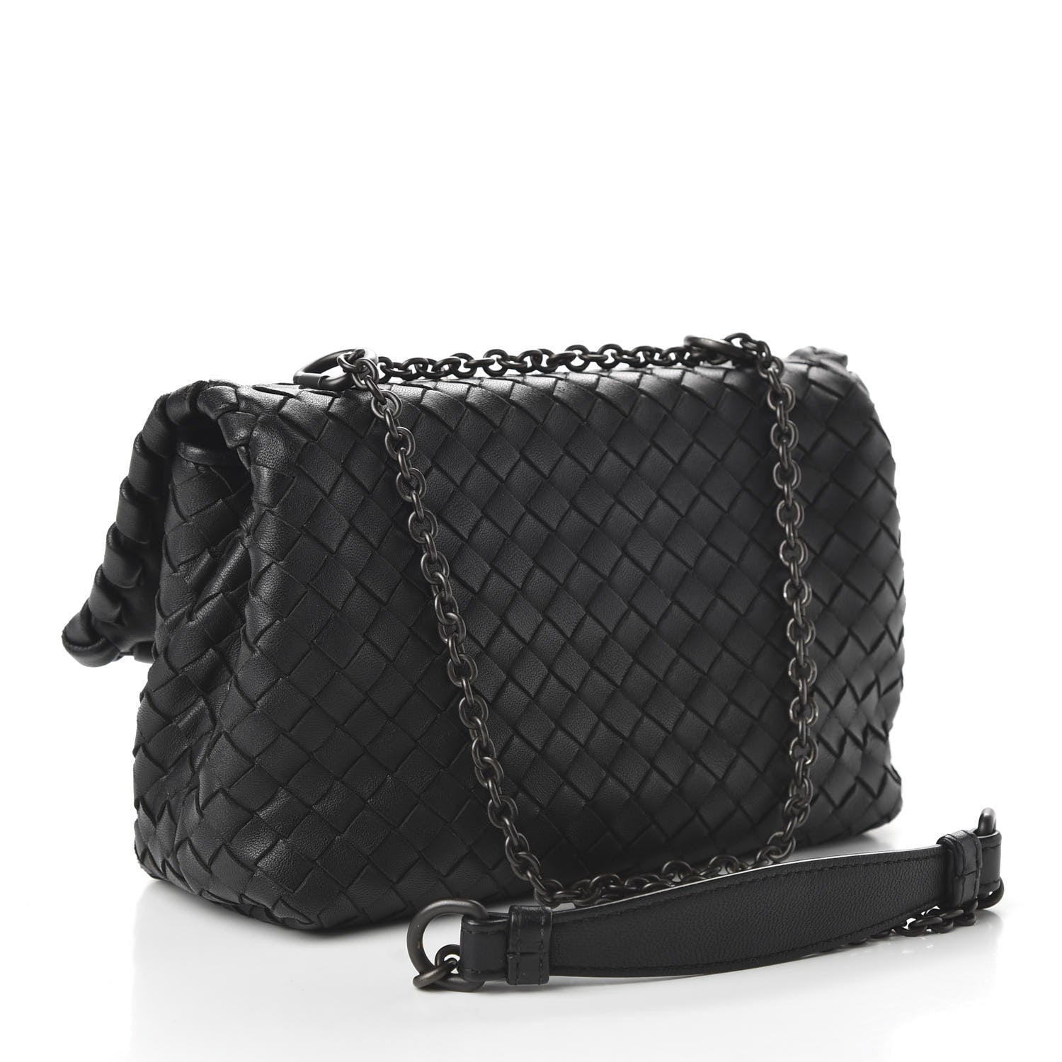 Bottega Veneta Nappa Intrecciato Baby Olimpia Shoulder Bag Black 3 of 10