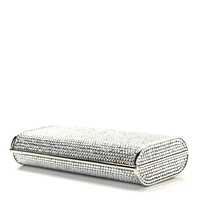 Judith Leiber Swarovski Crystal Minaudiere Clutch Silver 7 of 7
