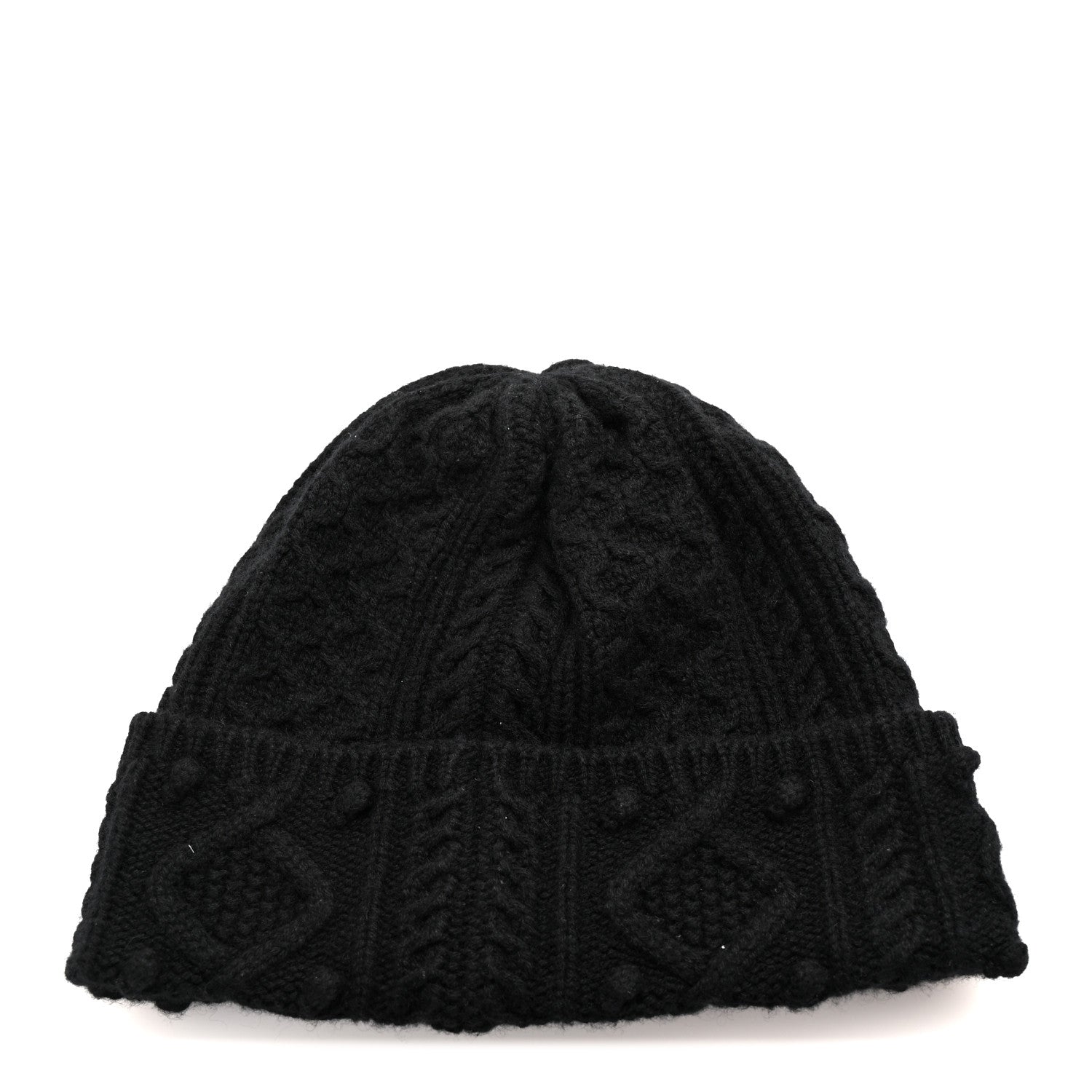 Chanel Cashmere CC Beanie Hat Black 3 of 5