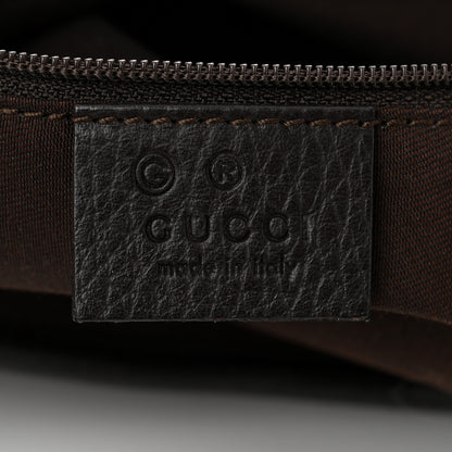 Gucci Denim Monogram Abbey D Ring Hobo Brown 6 of 10
