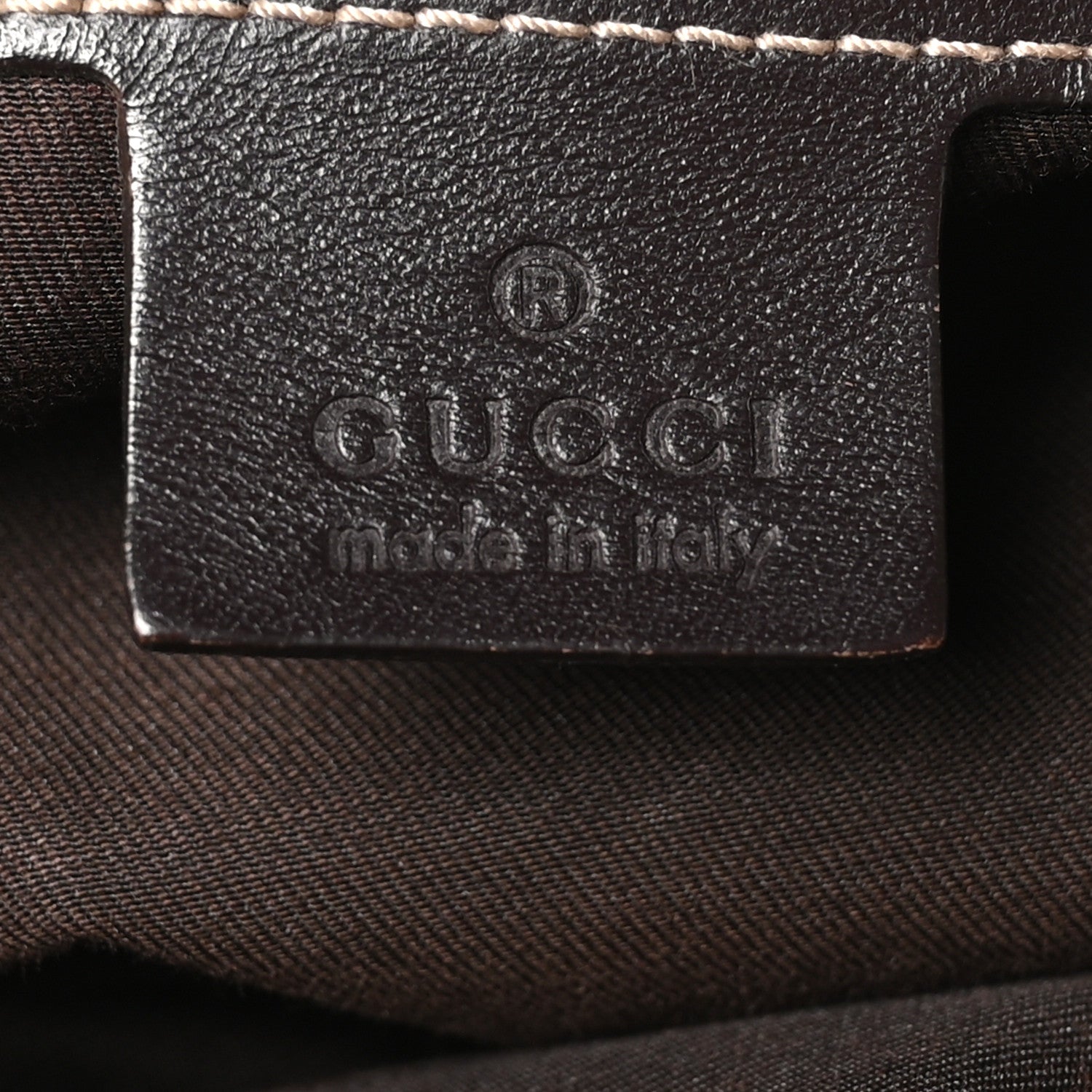 Gucci GG Plus Monogram Selleria Calfskin Medium Messenger Bag Beige Ebony Cocoa Dark Chocolate 5 of 9
