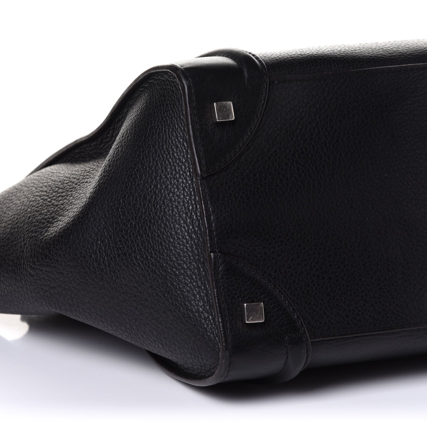 Drummed Calfskin Mini Luggage Black