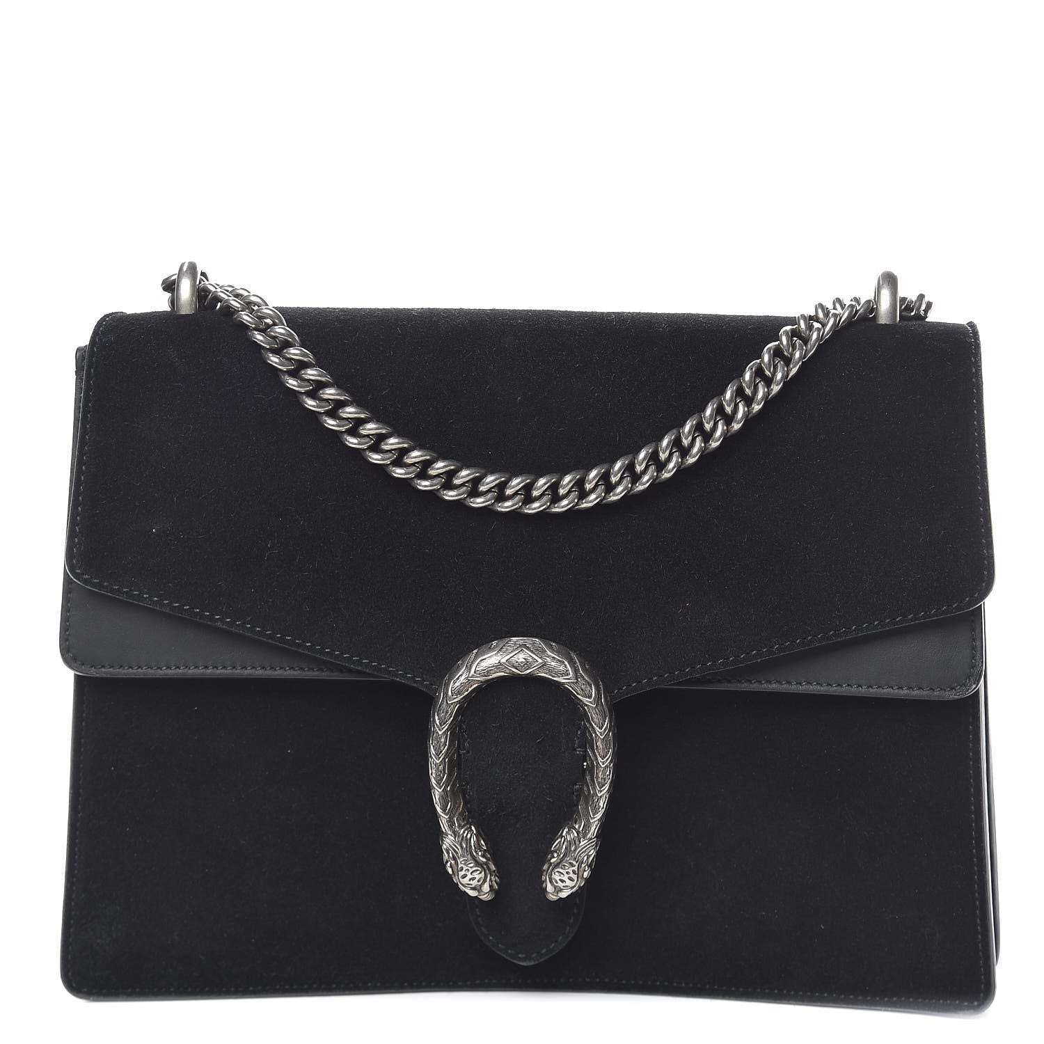 Gucci Suede Medium Dionysus Shoulder Bag Black 1 of 13