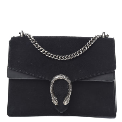 Gucci Suede Medium Dionysus Shoulder Bag Black 1 of 13