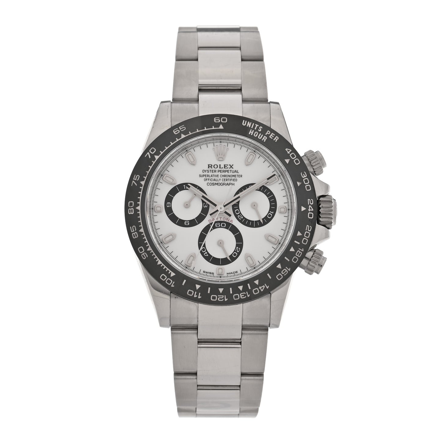 Stainless Steel 40mm Oyster Perpetual Cosmograph Daytona Panda Watch White 116500LN