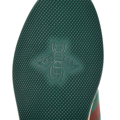 Gucci GG Monogram Nubuck Web Mens Screener Sneakers 8.5 New Sand Dusty Milk Vintage Green 6 of 9