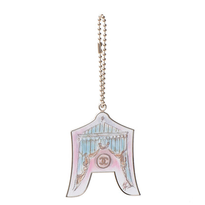 Chanel Enamel Circus Tent Bag Charm Pink Blue Silver 1 of 4