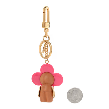 Louis Vuitton Resin Wood Vivienne Bag Charm Pink 2 of 4