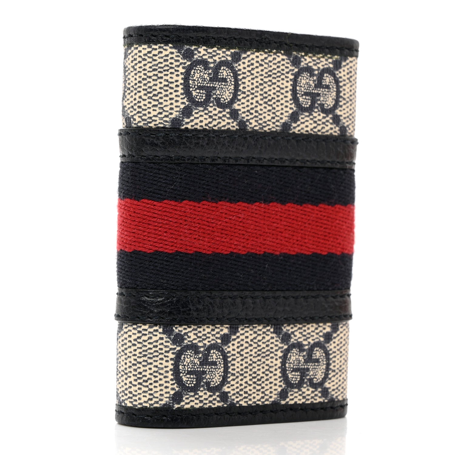 Gucci GG Supreme Monogram Web Ophidia 6 Key Holder Case Beige Blue 3 of 8