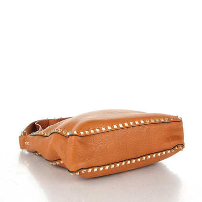 Valentino Garavani Pebbled Calfskin Large Rockstud Flip-Lock Messenger Bag Light Cuir 4 of 7