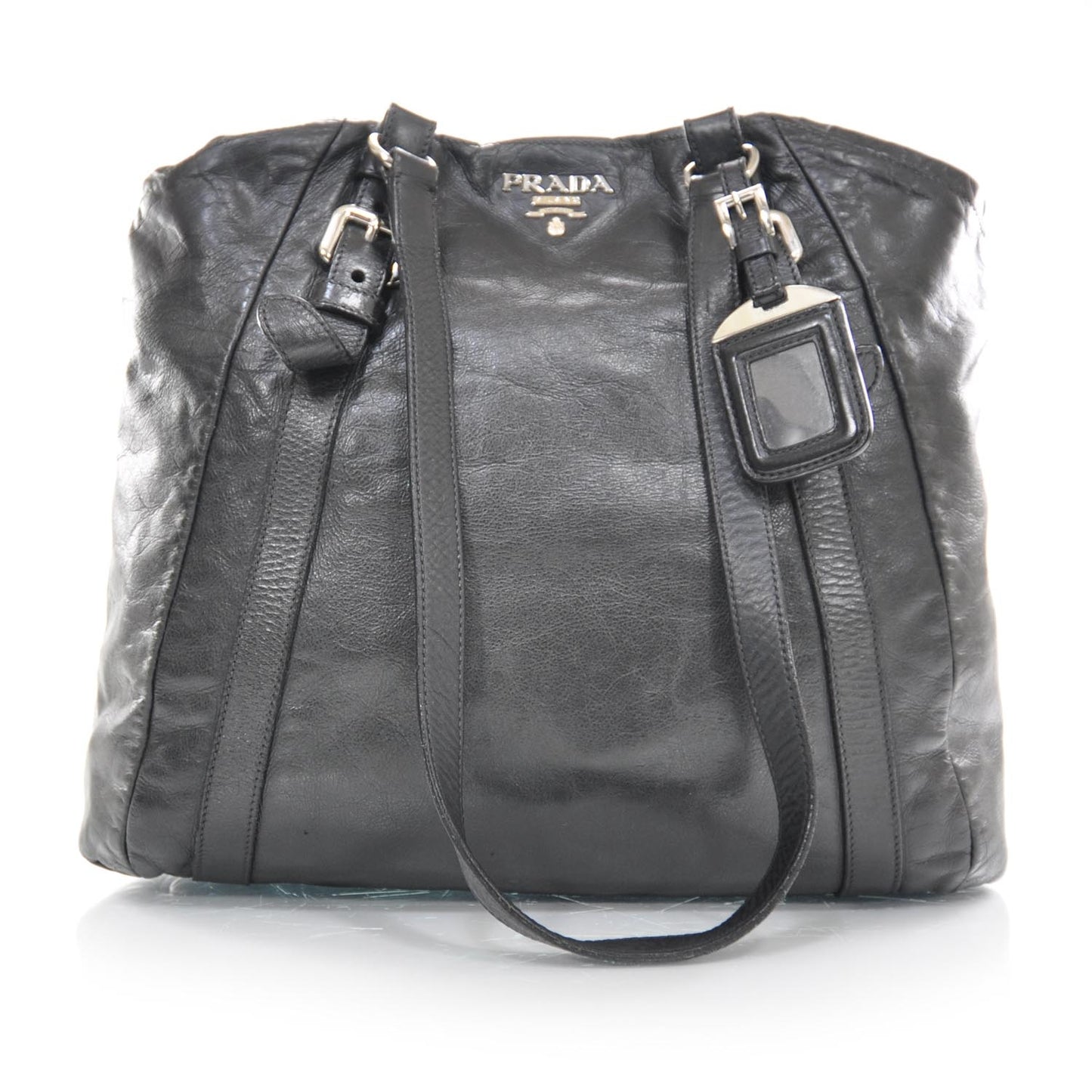 Leather Large New Look Tote Black