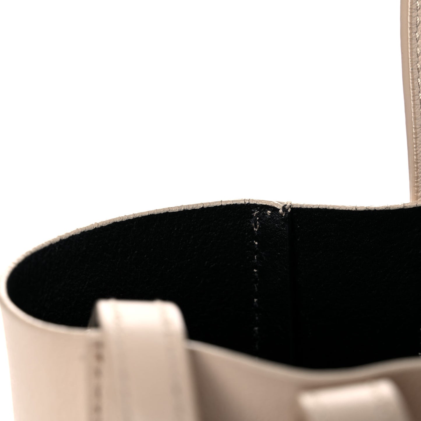 Smooth Calfskin Logo XXS Everyday Tote Light Beige Black