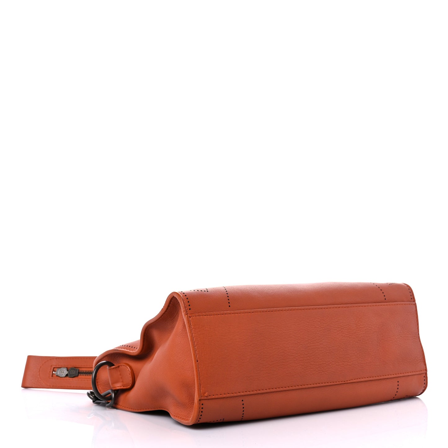 Veau Soyeux Perforated Blackout Hardware S City Marron Caramel