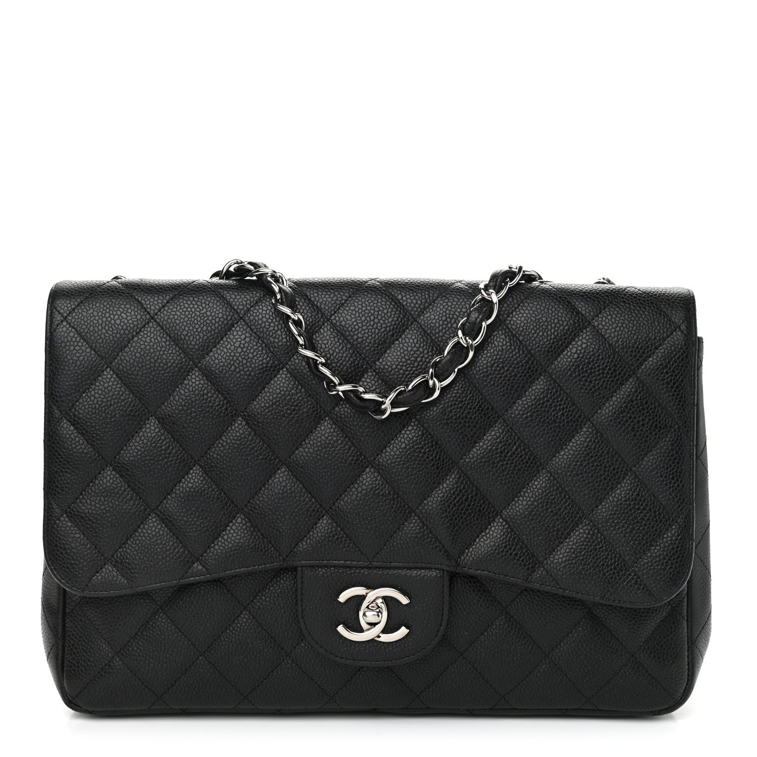 Chanel Caviar Quilted Jumbo Single Flap Black 1 of 11