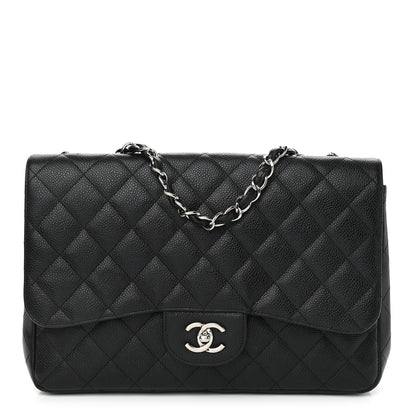 Chanel Caviar Quilted Jumbo Single Flap Black 1 of 11