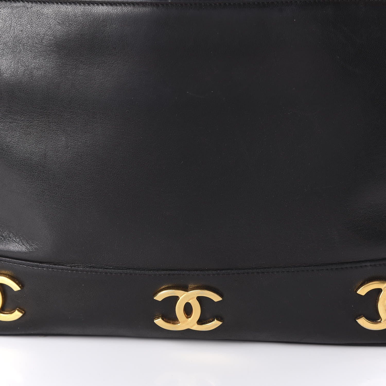 Chanel Lambskin CC Shoulder Bag Black 10 of 11