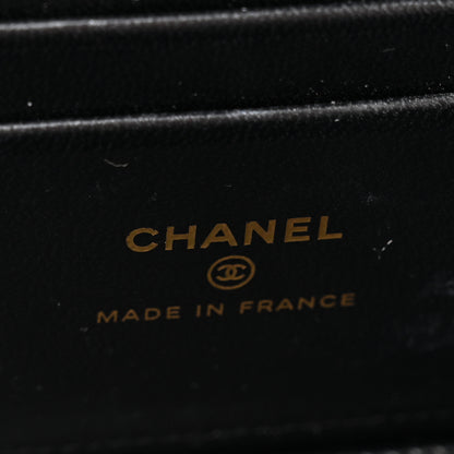 Chanel Lambskin Quilted Small Top Handle Vanity Case With Chain Black 6 of 11