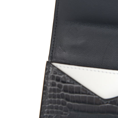 Givenchy Calfskin Crocodile Embossed Mini Phone Crossbody Bag Grey 10 of 11