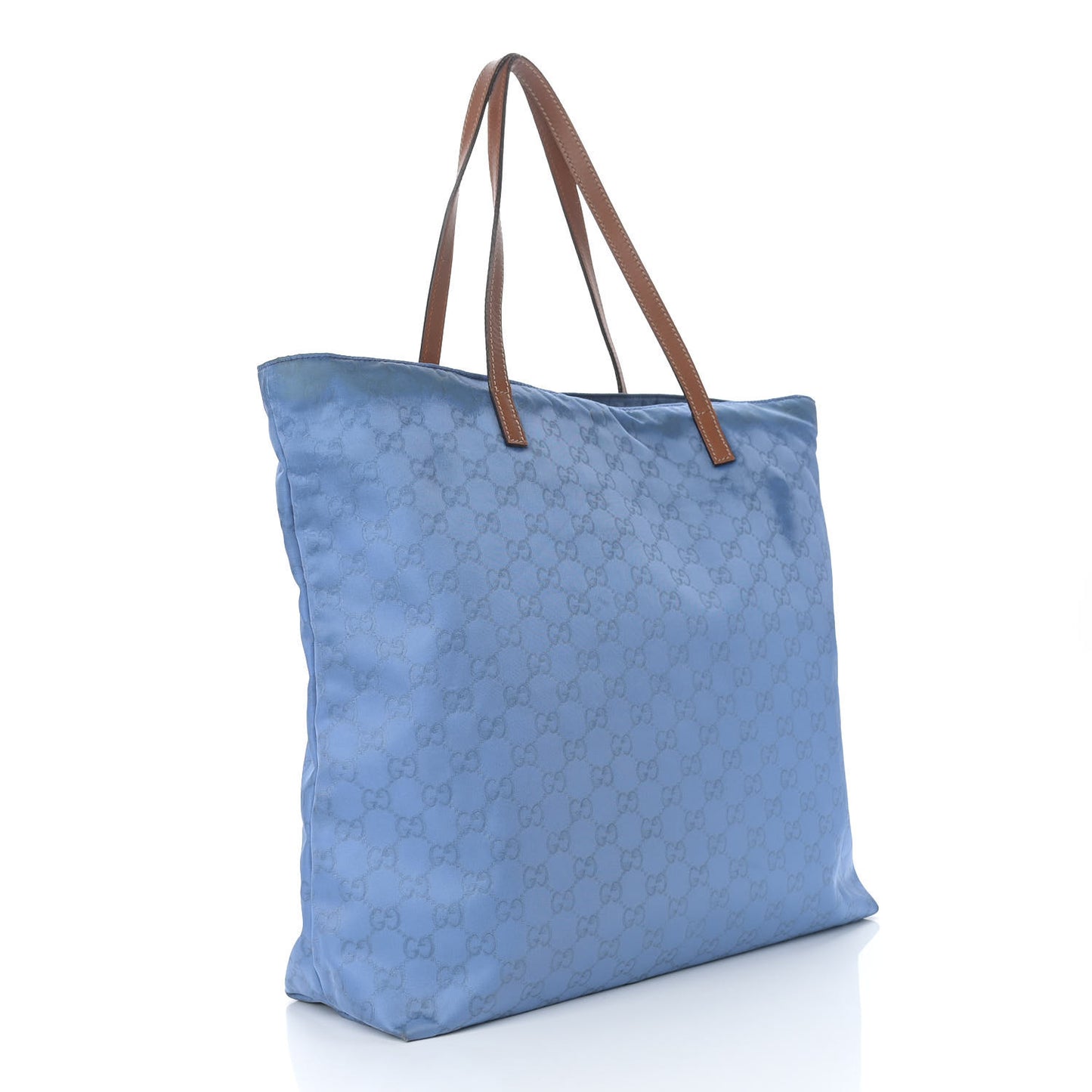 Nylon Monogram Large Tote Blue