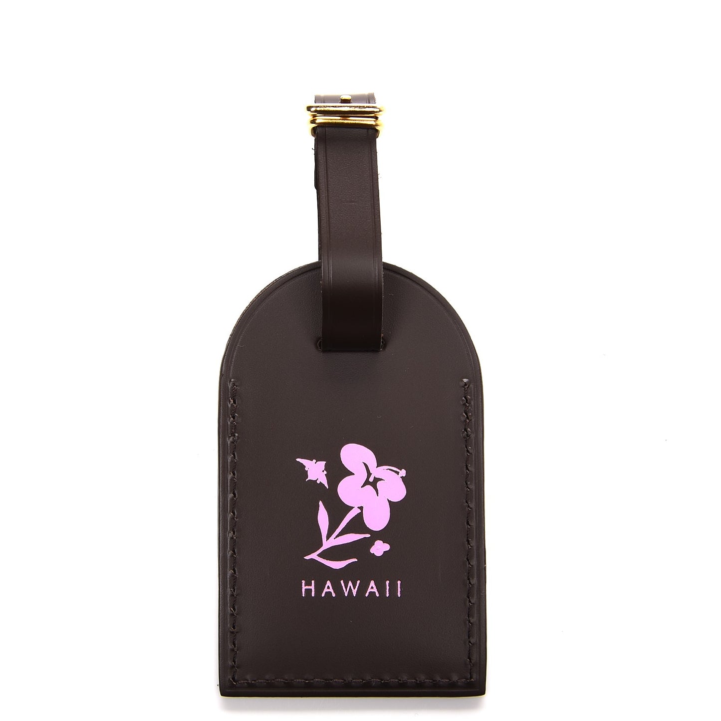 Calfskin Luggage Tag Ebene