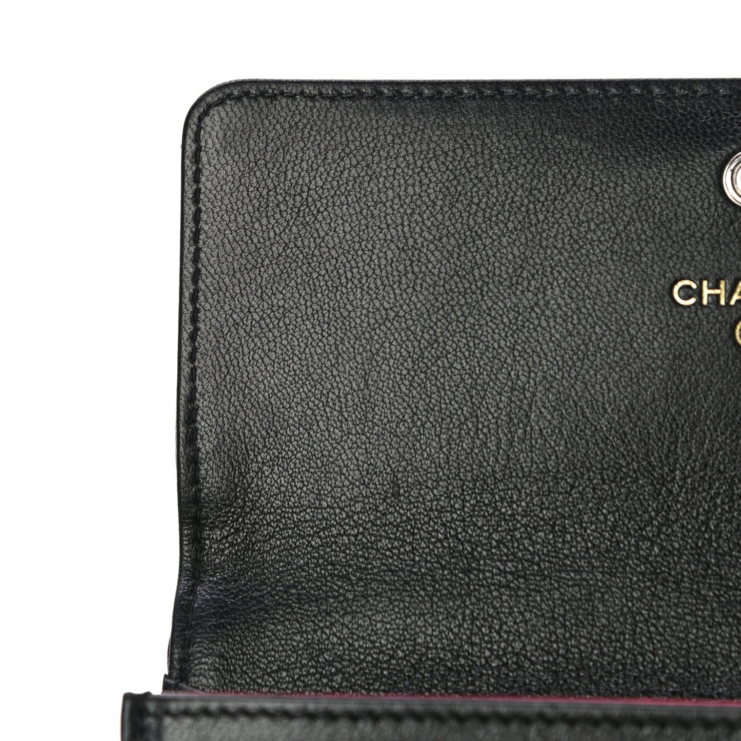 Lambskin Quilted Chanel 19 Flap Wallet Black