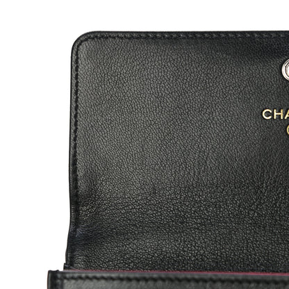 Chanel Lambskin Quilted Chanel 19 Flap Wallet Black 13 of 14