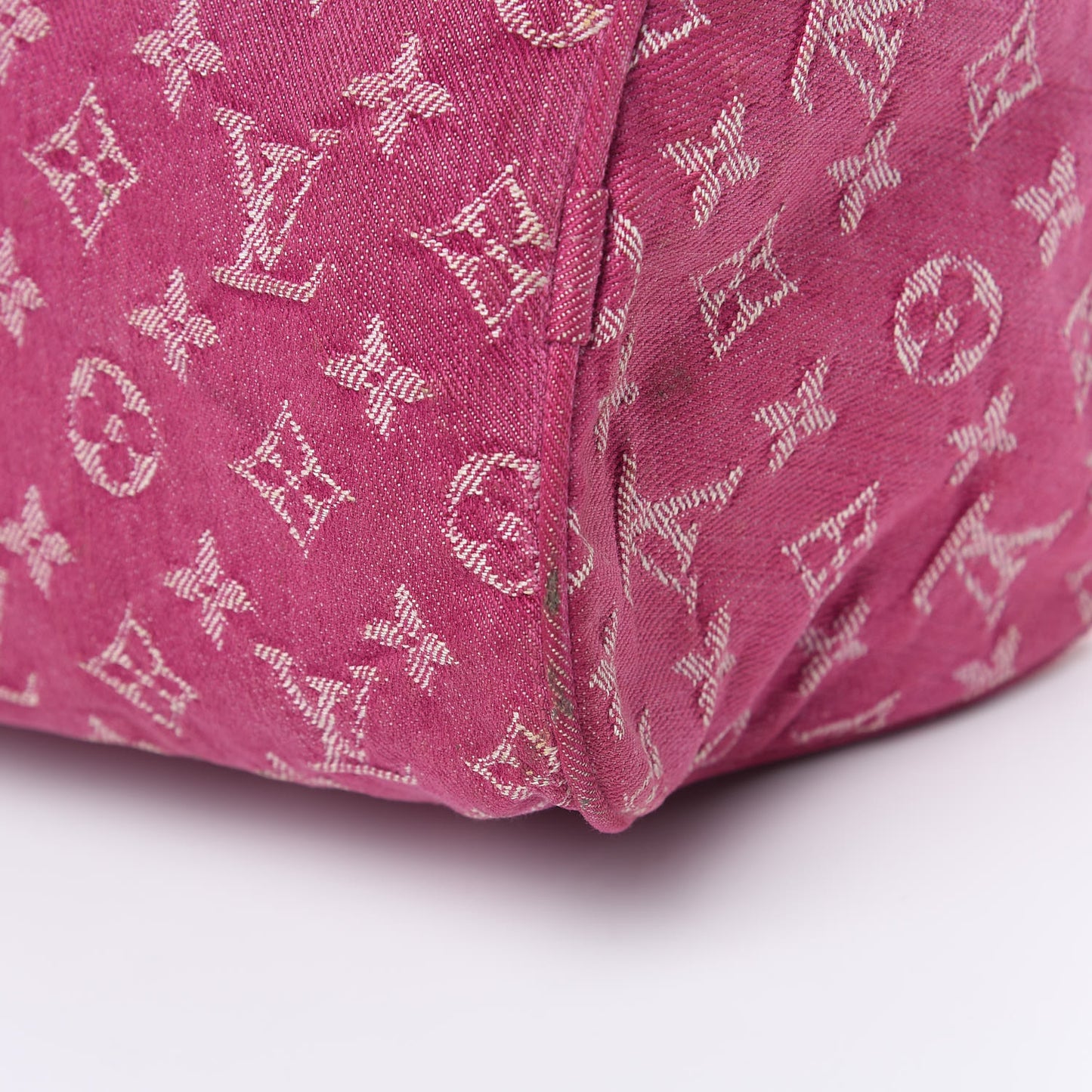 Monogram Denim Neo Speedy Fuchsia
