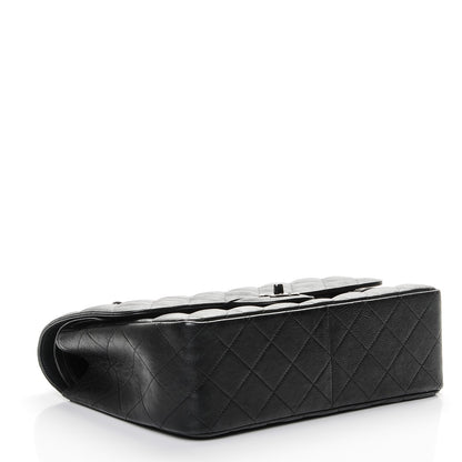 Chanel Crumpled Calfskin Quilted Jumbo Double Flap So Black 4 of 7