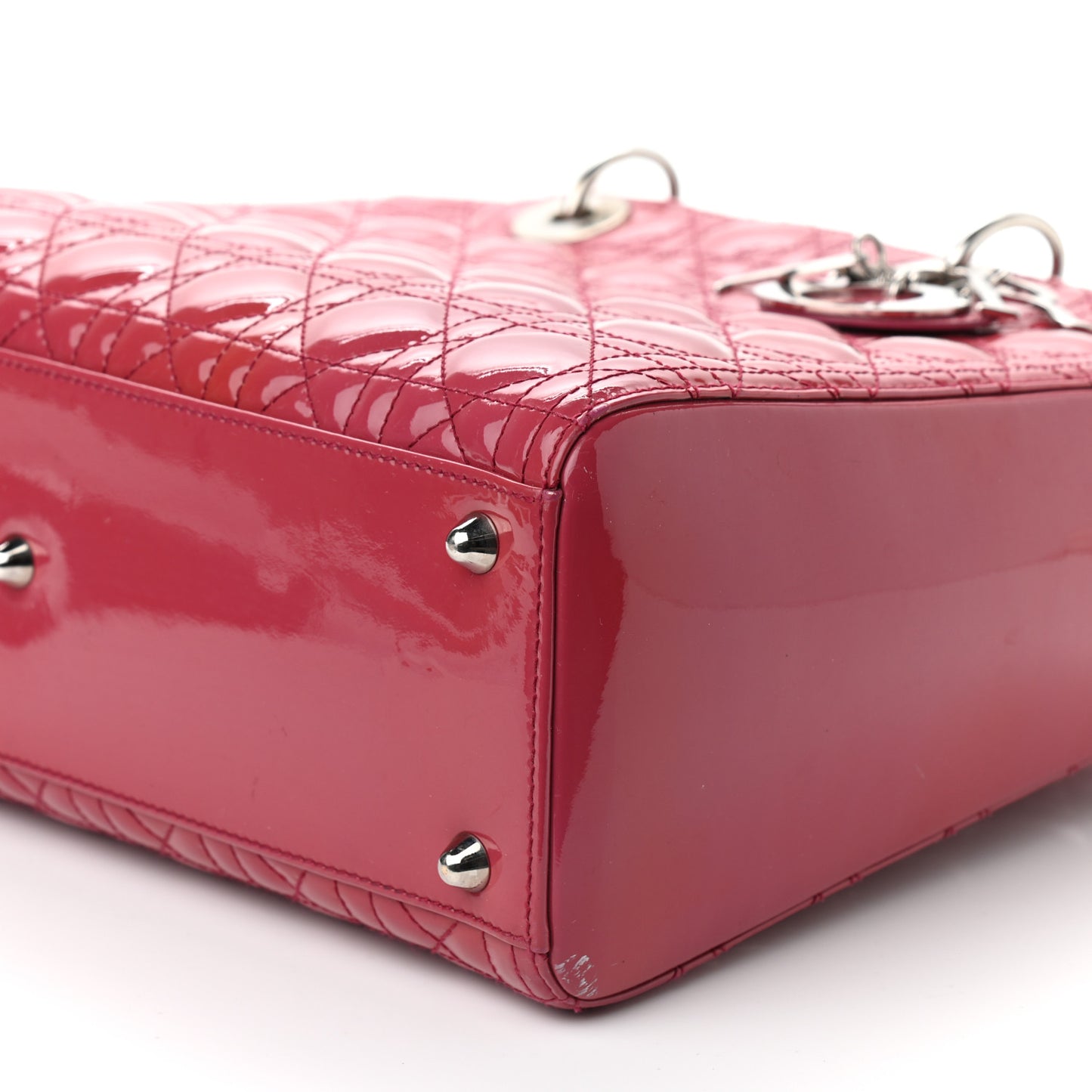 Patent Cannage Large Lady Dior Pink