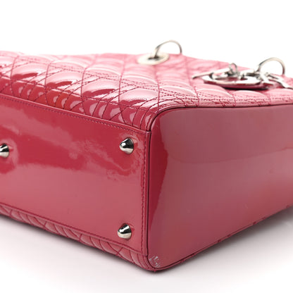 Christian Dior Patent Cannage Large Lady Dior Pink 7 of 9
