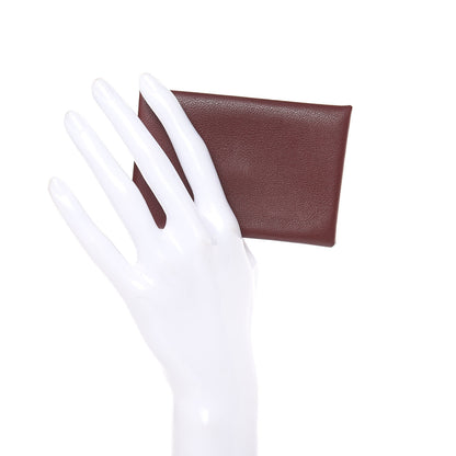 Hermes Swift Calvi Card Case Rouge H Havane 2 of 8