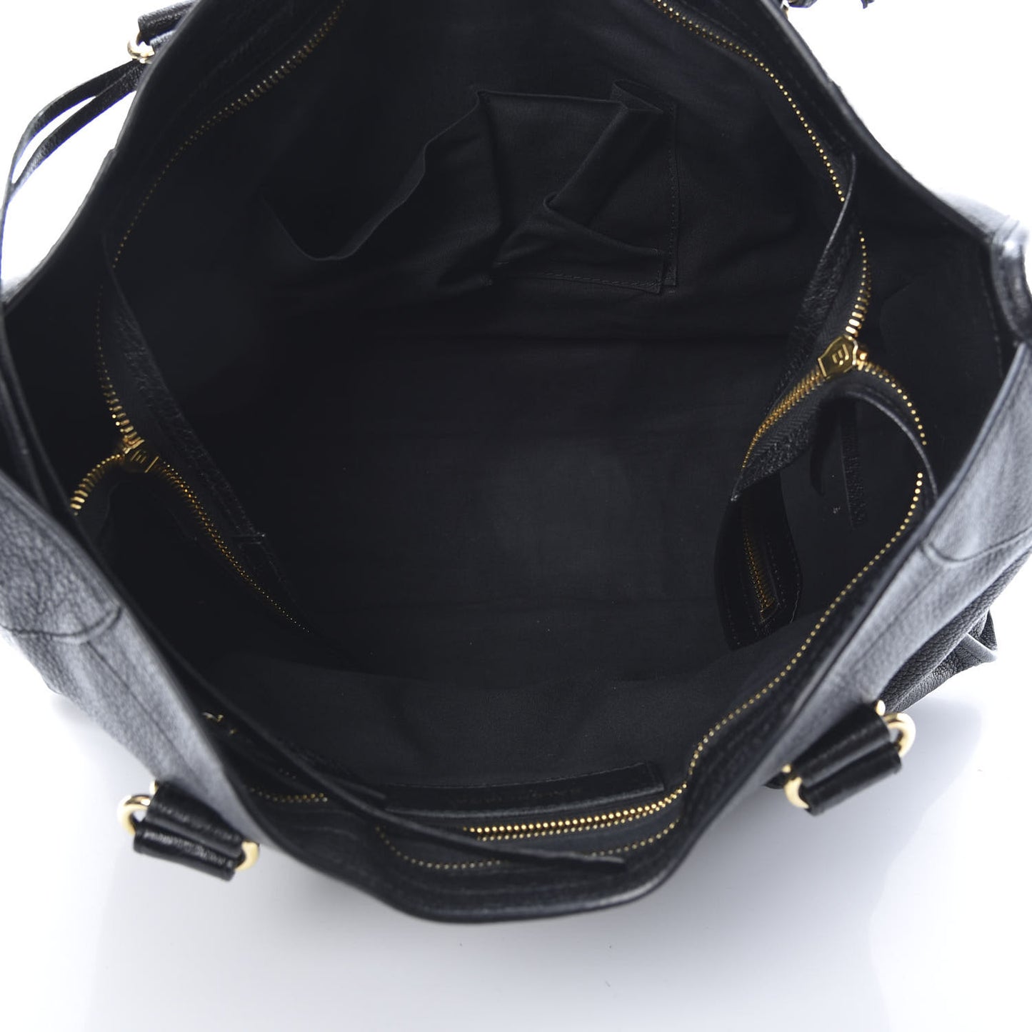 Chevre Gold Metallic Edge Hardware City Black