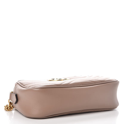 Gucci Calfskin Matelasse Small GG Marmont Chain Shoulder Bag Taupe 4 of 7
