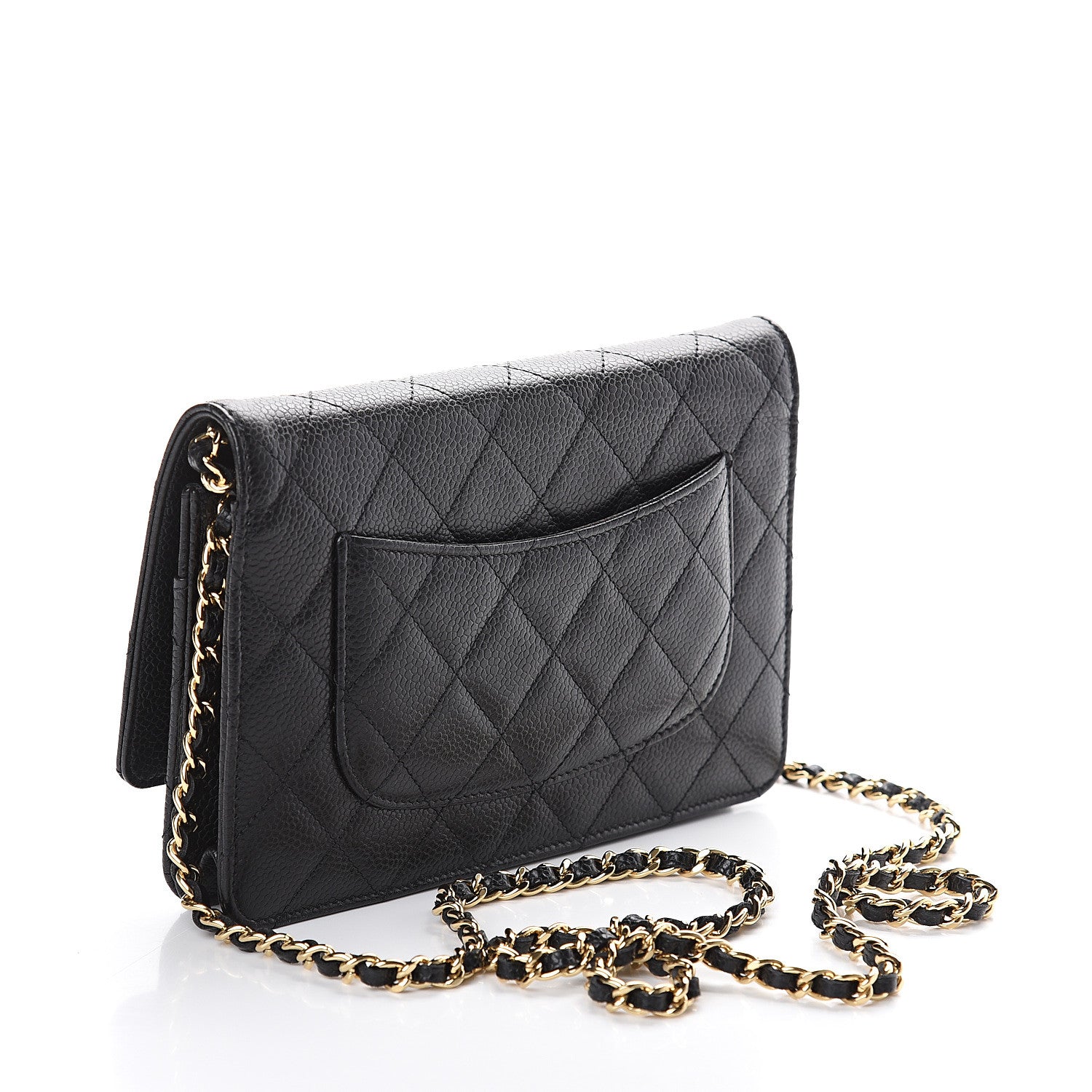 Chanel Caviar Quilted Wallet On Chain WOC Black 2 of 8
