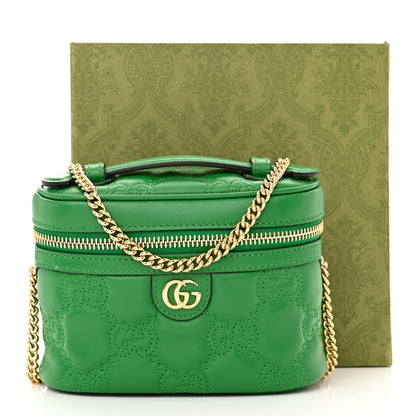 Gucci Calfskin GG Matelasse Mini Top Handle Bag Spring Green 10 of 10