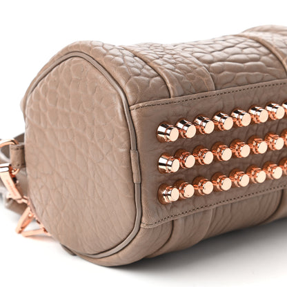 Alexander Wang Pebbled Lambskin Mini Rockie Latte Rose Gold Hardware 6 of 9