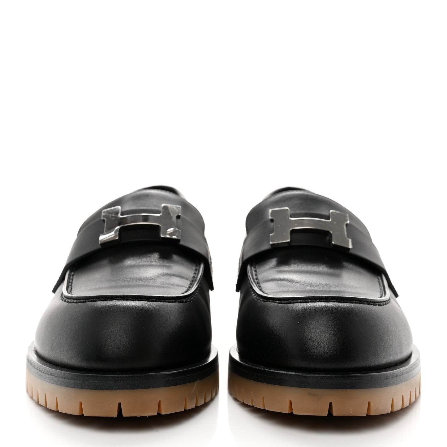 Calfskin Womens Faubourg Loafers 37 Black